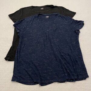 Set of 2 Women's Avia Short Sleeve Stretchy Cotton Workout T Shirts XXL